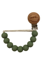 Green Pacifier and Teether Clip